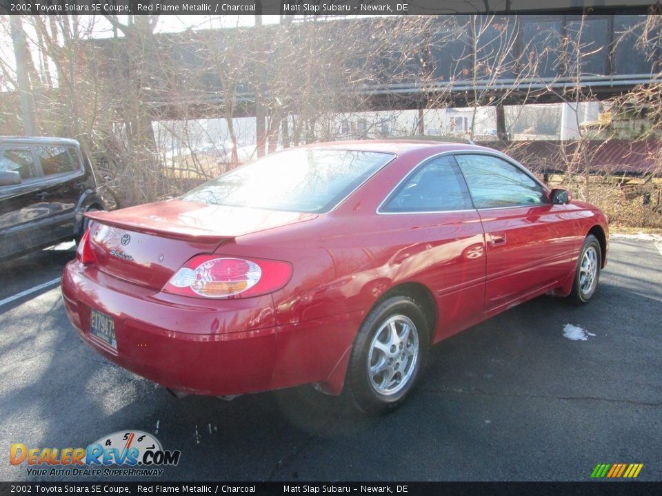 2002 Toyota Solara SE Coupe Red Flame Metallic / Charcoal Photo #6
