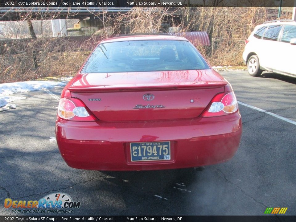 2002 Toyota Solara SE Coupe Red Flame Metallic / Charcoal Photo #7