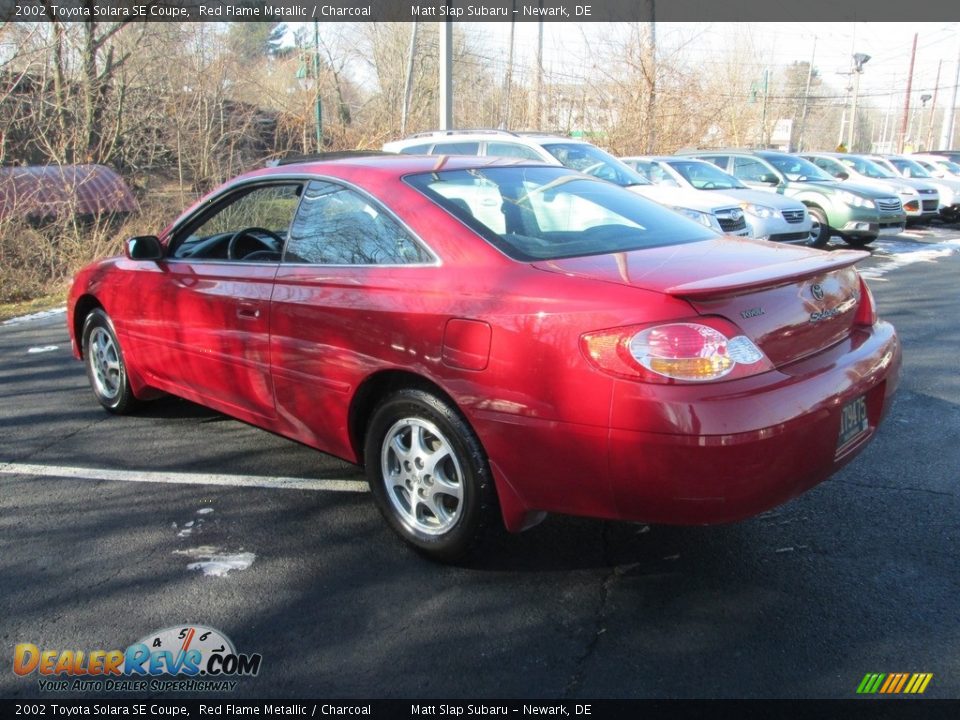 2002 Toyota Solara SE Coupe Red Flame Metallic / Charcoal Photo #8