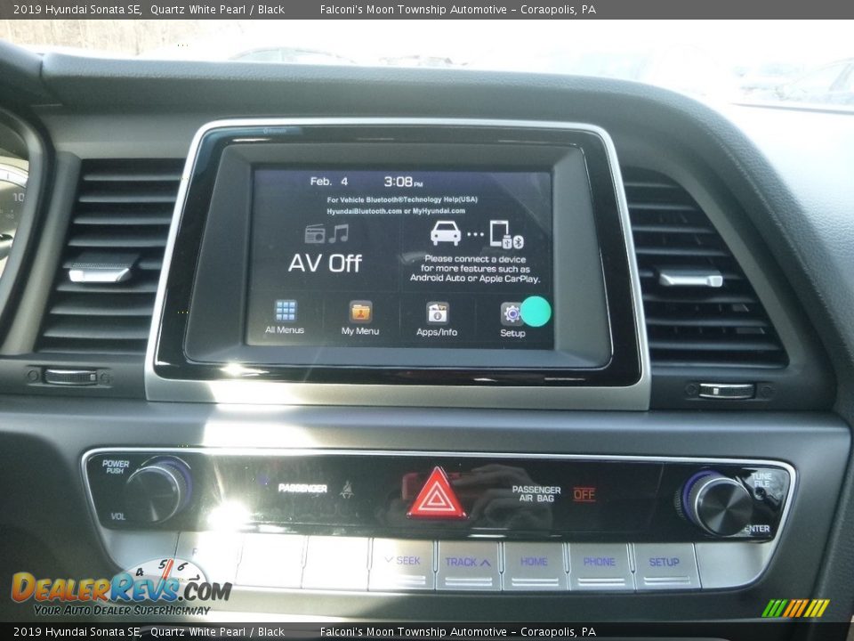 2019 Hyundai Sonata SE Quartz White Pearl / Black Photo #14