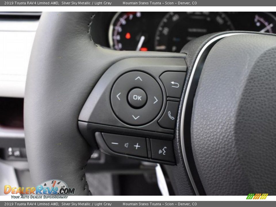 2019 Toyota RAV4 Limited AWD Silver Sky Metallic / Light Gray Photo #27