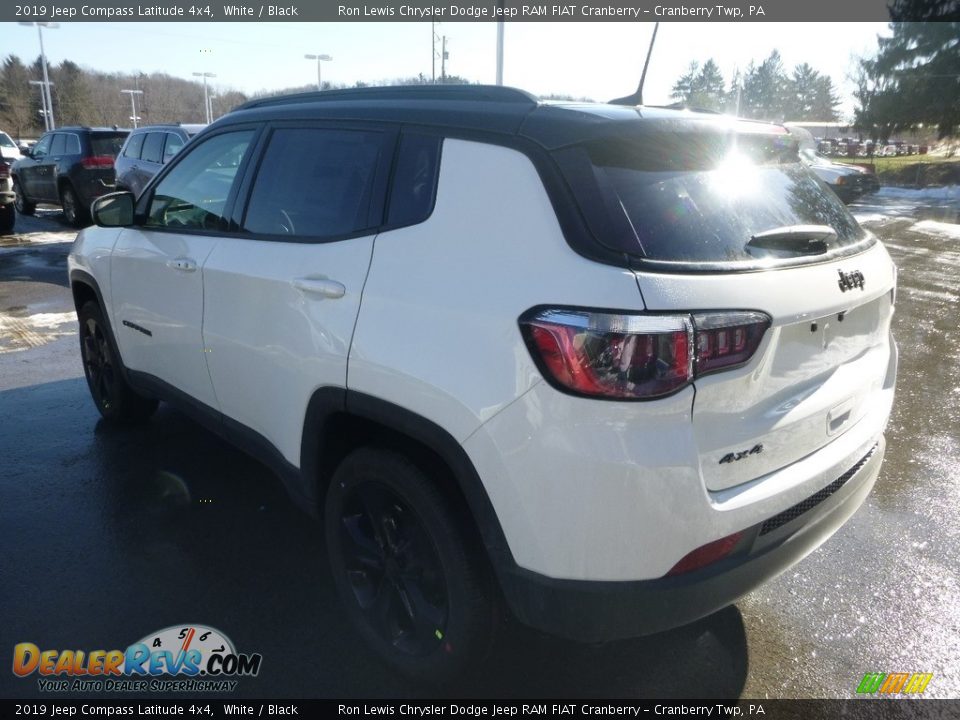 2019 Jeep Compass Latitude 4x4 White / Black Photo #3