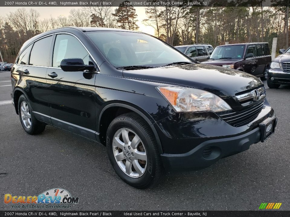2007 Honda CR-V EX-L 4WD Nighthawk Black Pearl / Black Photo #3