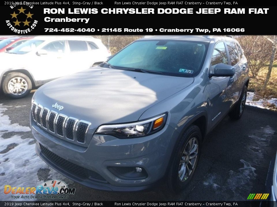 2019 Jeep Cherokee Latitude Plus 4x4 Sting-Gray / Black Photo #1