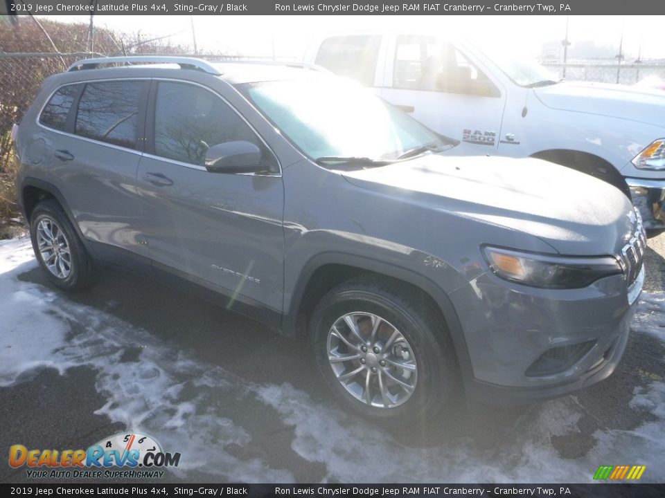 2019 Jeep Cherokee Latitude Plus 4x4 Sting-Gray / Black Photo #7