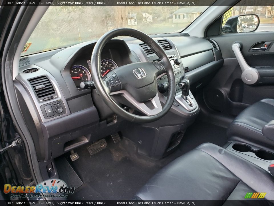 2007 Honda CR-V EX-L 4WD Nighthawk Black Pearl / Black Photo #19