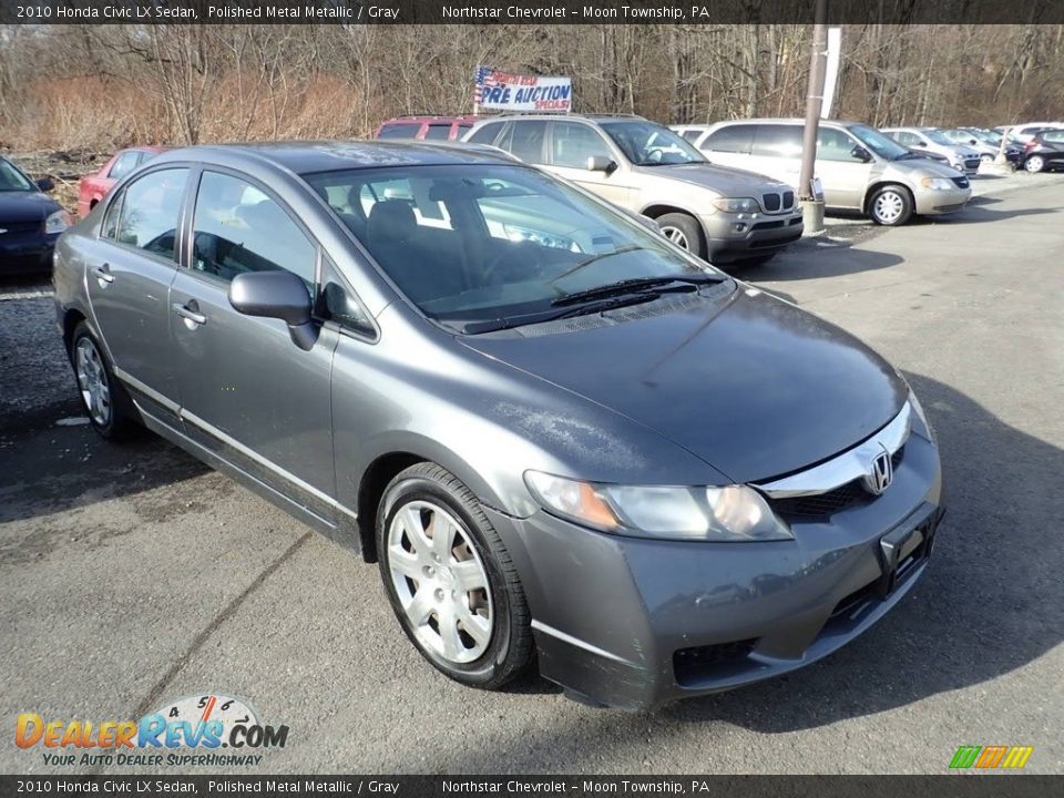 2010 Honda Civic LX Sedan Polished Metal Metallic / Gray Photo #5