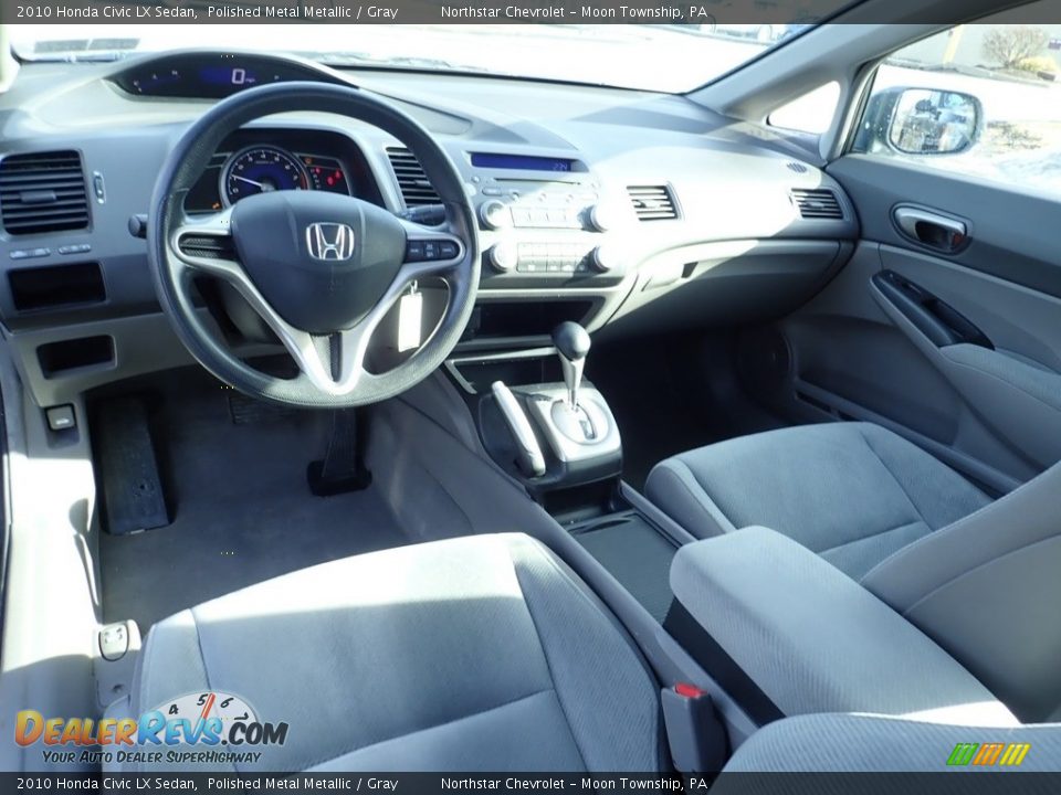 2010 Honda Civic LX Sedan Polished Metal Metallic / Gray Photo #10