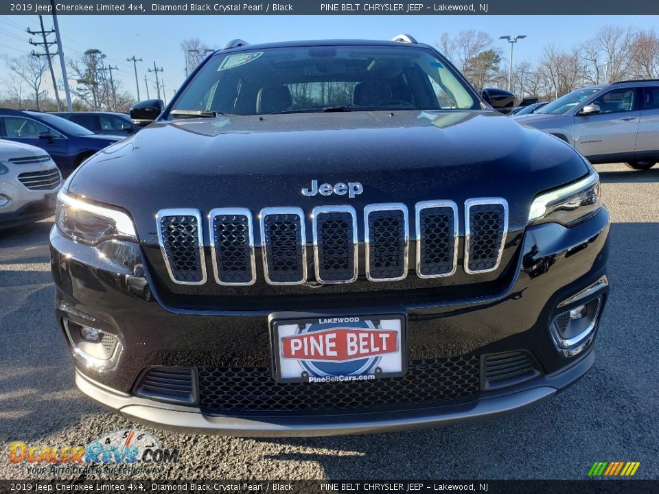 2019 Jeep Cherokee Limited 4x4 Diamond Black Crystal Pearl / Black Photo #2