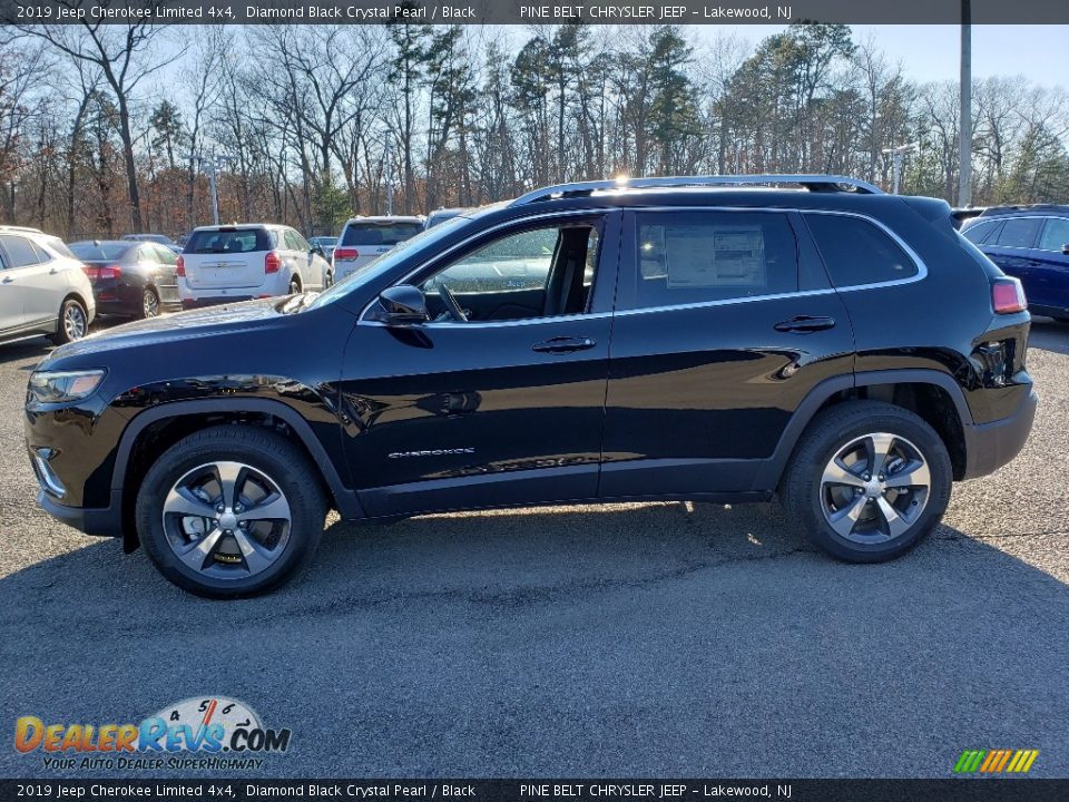 2019 Jeep Cherokee Limited 4x4 Diamond Black Crystal Pearl / Black Photo #3