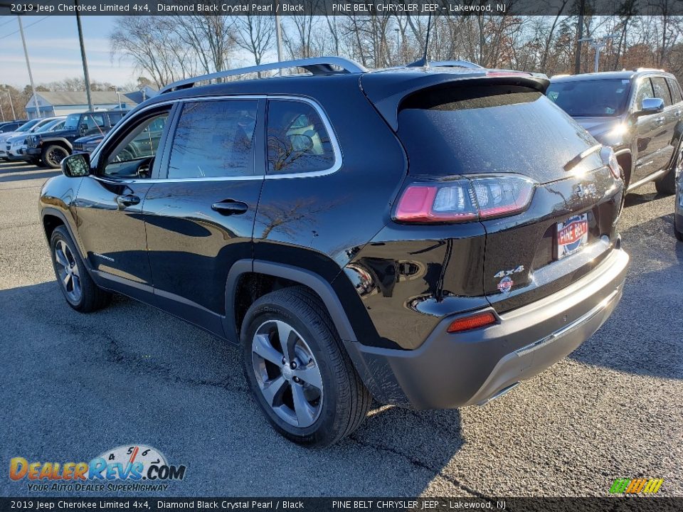 2019 Jeep Cherokee Limited 4x4 Diamond Black Crystal Pearl / Black Photo #4