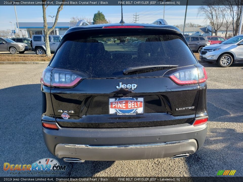 2019 Jeep Cherokee Limited 4x4 Diamond Black Crystal Pearl / Black Photo #5