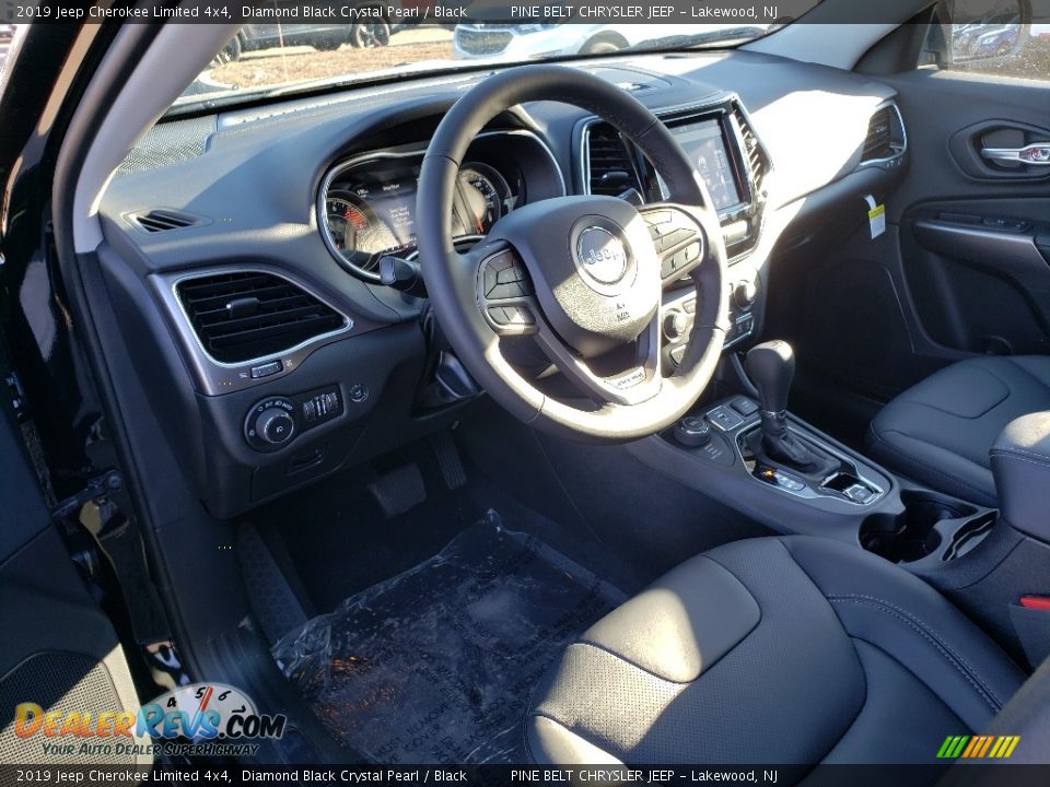 2019 Jeep Cherokee Limited 4x4 Diamond Black Crystal Pearl / Black Photo #7