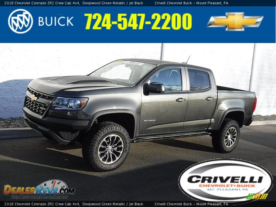 2018 Chevrolet Colorado ZR2 Crew Cab 4x4 Deepwood Green Metallic / Jet Black Photo #1