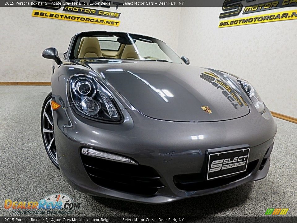 2015 Porsche Boxster S Agate Grey Metallic / Luxor Beige Photo #14