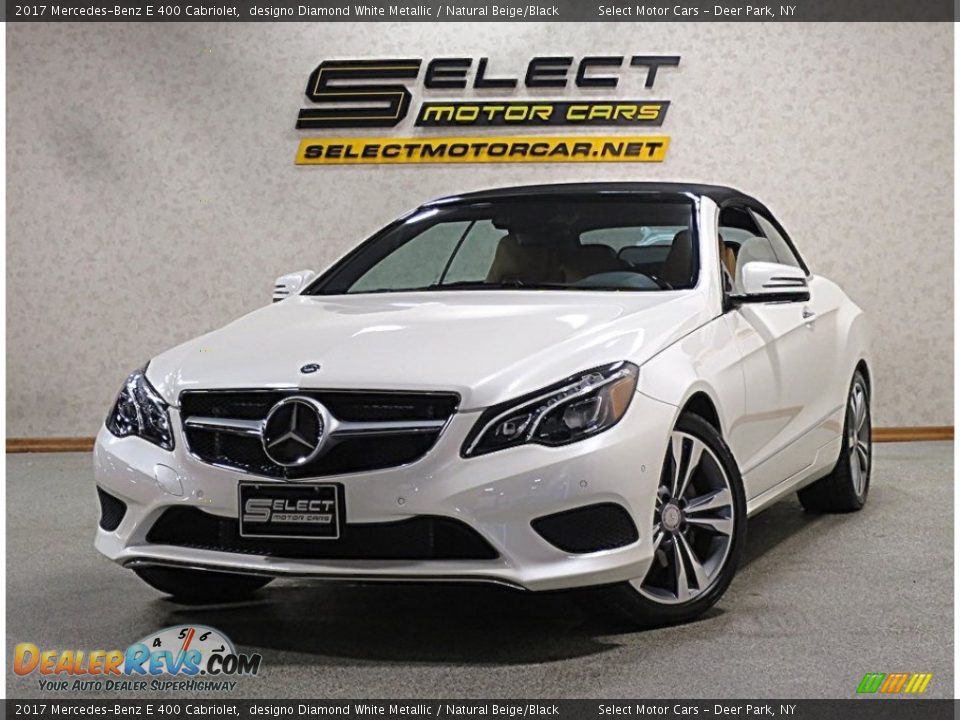 2017 Mercedes-Benz E 400 Cabriolet designo Diamond White Metallic / Natural Beige/Black Photo #1