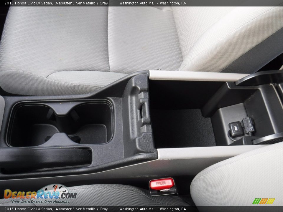 2015 Honda Civic LX Sedan Alabaster Silver Metallic / Gray Photo #20
