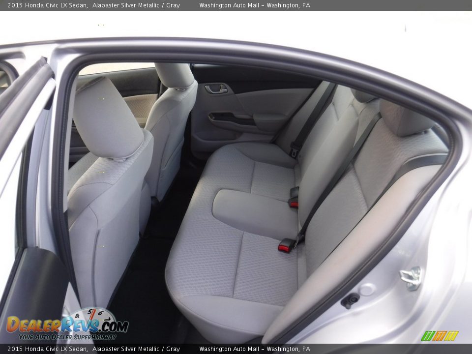 2015 Honda Civic LX Sedan Alabaster Silver Metallic / Gray Photo #21