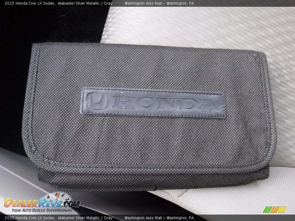 2015 Honda Civic LX Sedan Alabaster Silver Metallic / Gray Photo #22