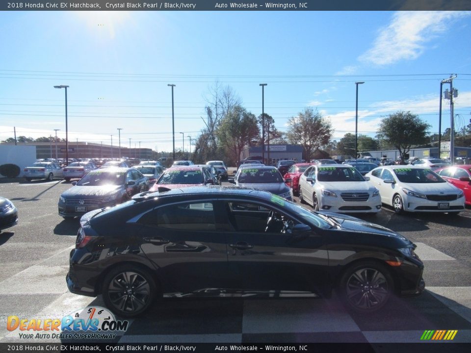 2018 Honda Civic EX Hatchback Crystal Black Pearl / Black/Ivory Photo #3