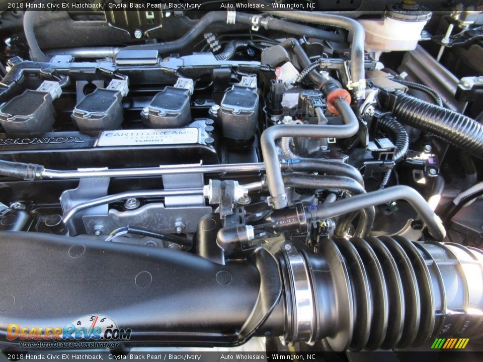 2018 Honda Civic EX Hatchback Crystal Black Pearl / Black/Ivory Photo #6
