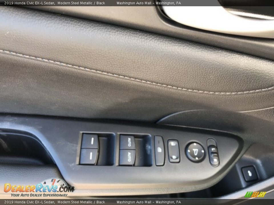 2019 Honda Civic EX-L Sedan Modern Steel Metallic / Black Photo #14