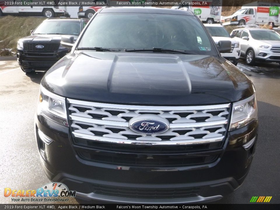 2019 Ford Explorer XLT 4WD Agate Black / Medium Black Photo #4