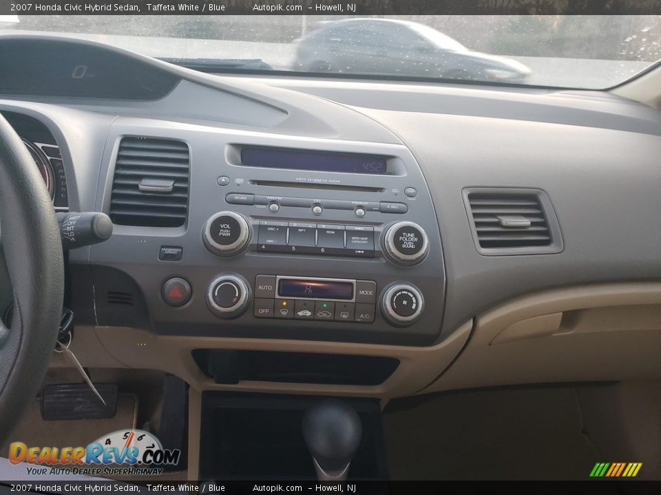 2007 Honda Civic Hybrid Sedan Taffeta White / Blue Photo #12