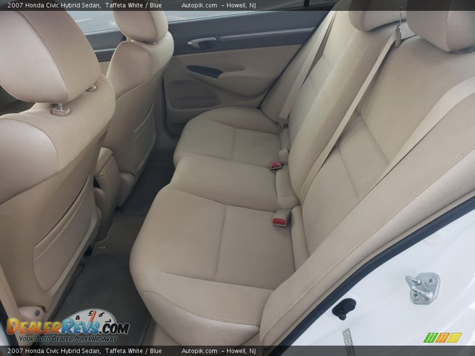 2007 Honda Civic Hybrid Sedan Taffeta White / Blue Photo #15