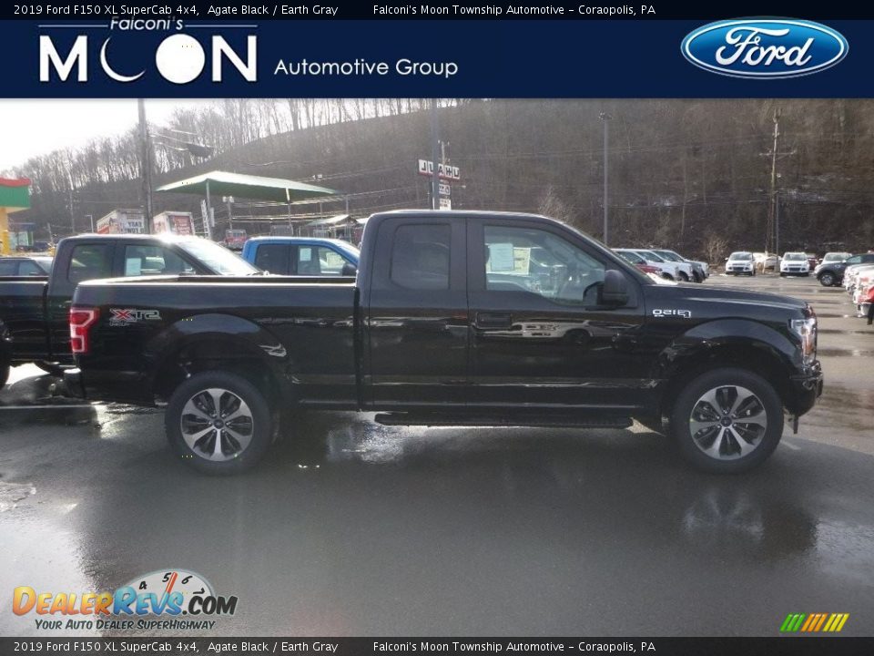 2019 Ford F150 XL SuperCab 4x4 Agate Black / Earth Gray Photo #1