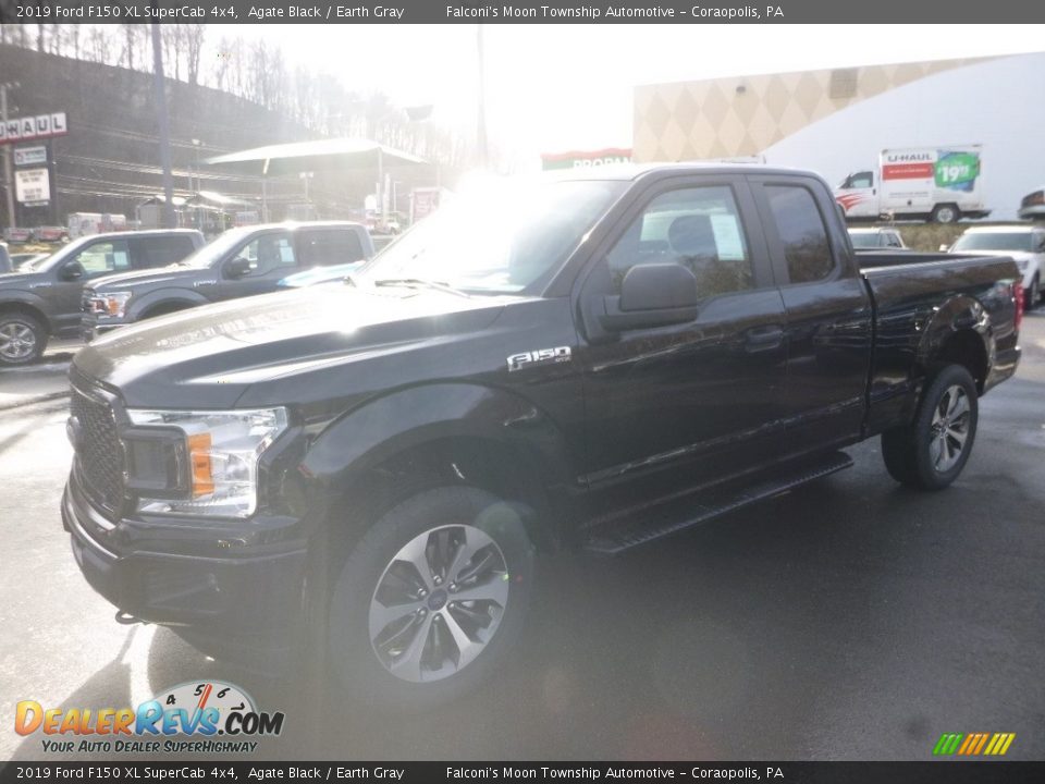 2019 Ford F150 XL SuperCab 4x4 Agate Black / Earth Gray Photo #2