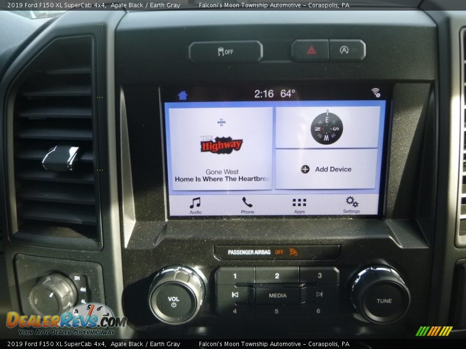 2019 Ford F150 XL SuperCab 4x4 Agate Black / Earth Gray Photo #14