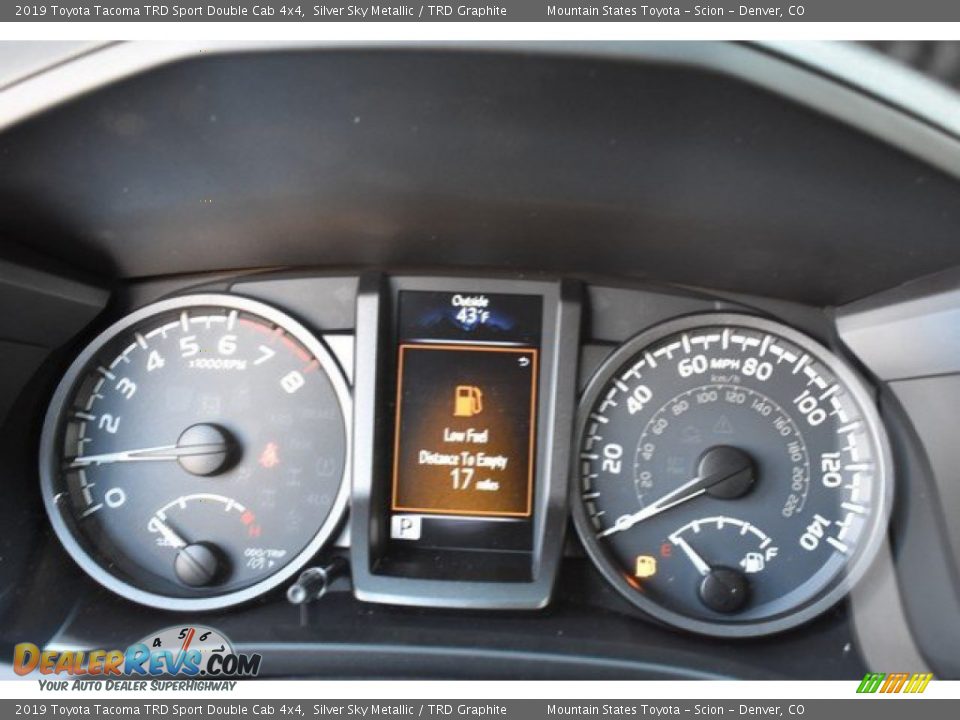 2019 Toyota Tacoma TRD Sport Double Cab 4x4 Gauges Photo #28