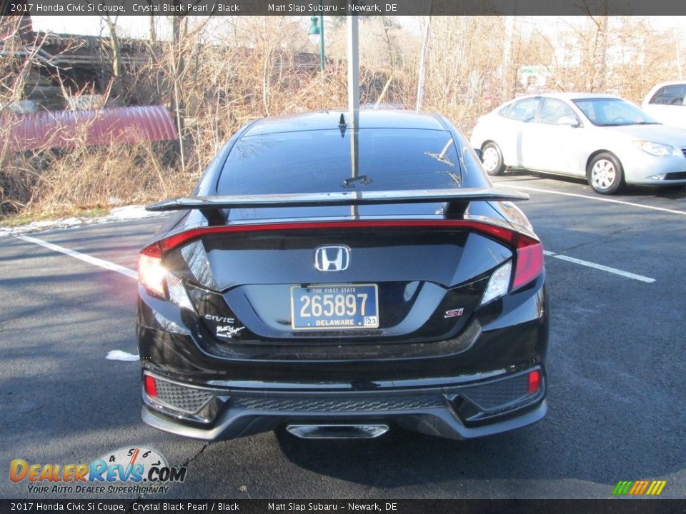2017 Honda Civic Si Coupe Crystal Black Pearl / Black Photo #7
