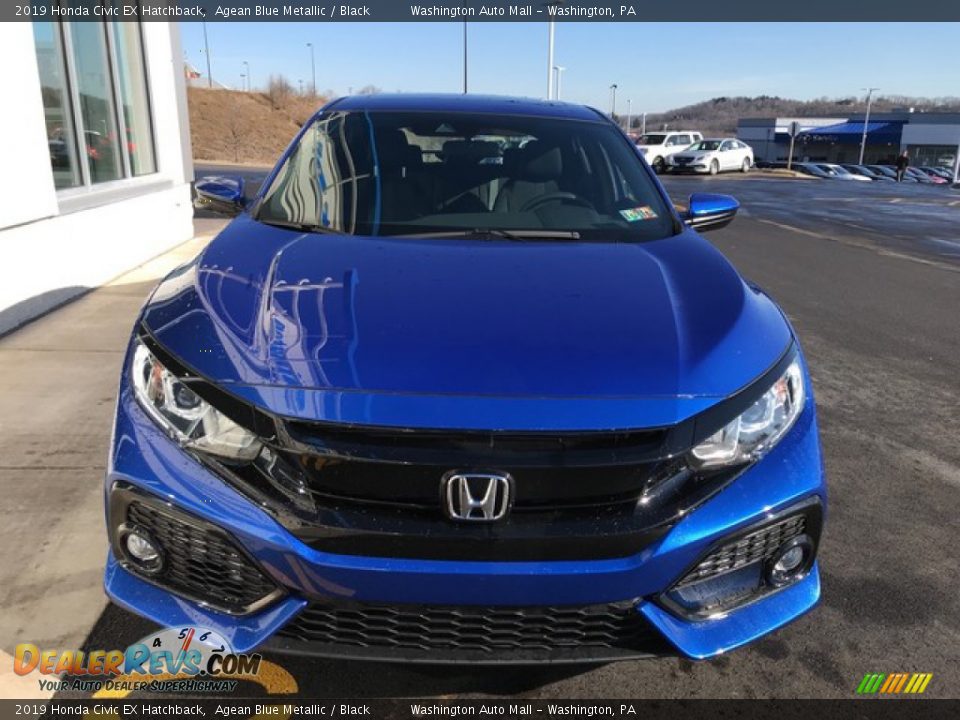 2019 Honda Civic EX Hatchback Agean Blue Metallic / Black Photo #4