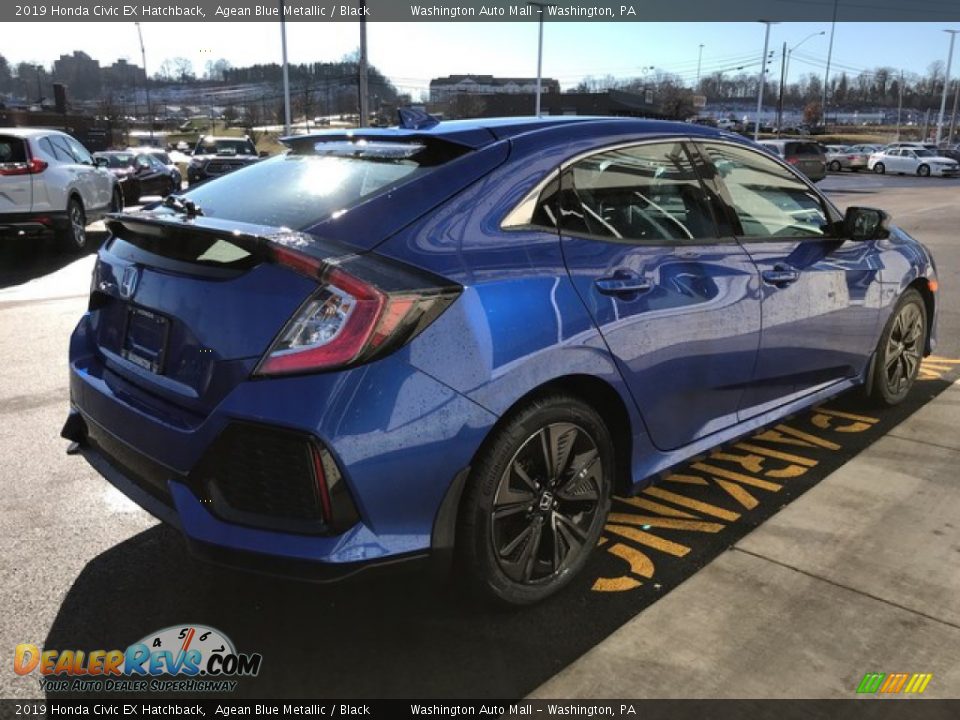 2019 Honda Civic EX Hatchback Agean Blue Metallic / Black Photo #6
