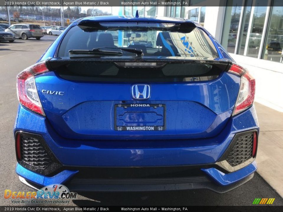 2019 Honda Civic EX Hatchback Agean Blue Metallic / Black Photo #7