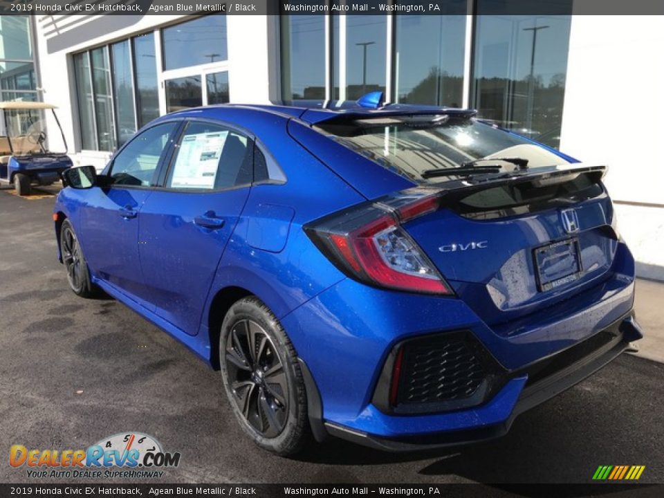 2019 Honda Civic EX Hatchback Agean Blue Metallic / Black Photo #8