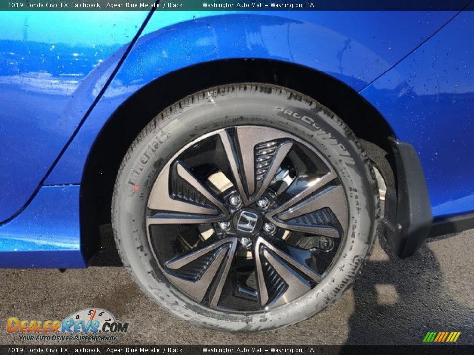 2019 Honda Civic EX Hatchback Agean Blue Metallic / Black Photo #10
