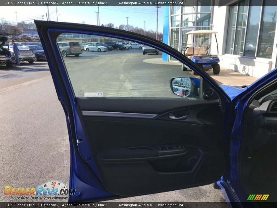 2019 Honda Civic EX Hatchback Agean Blue Metallic / Black Photo #12