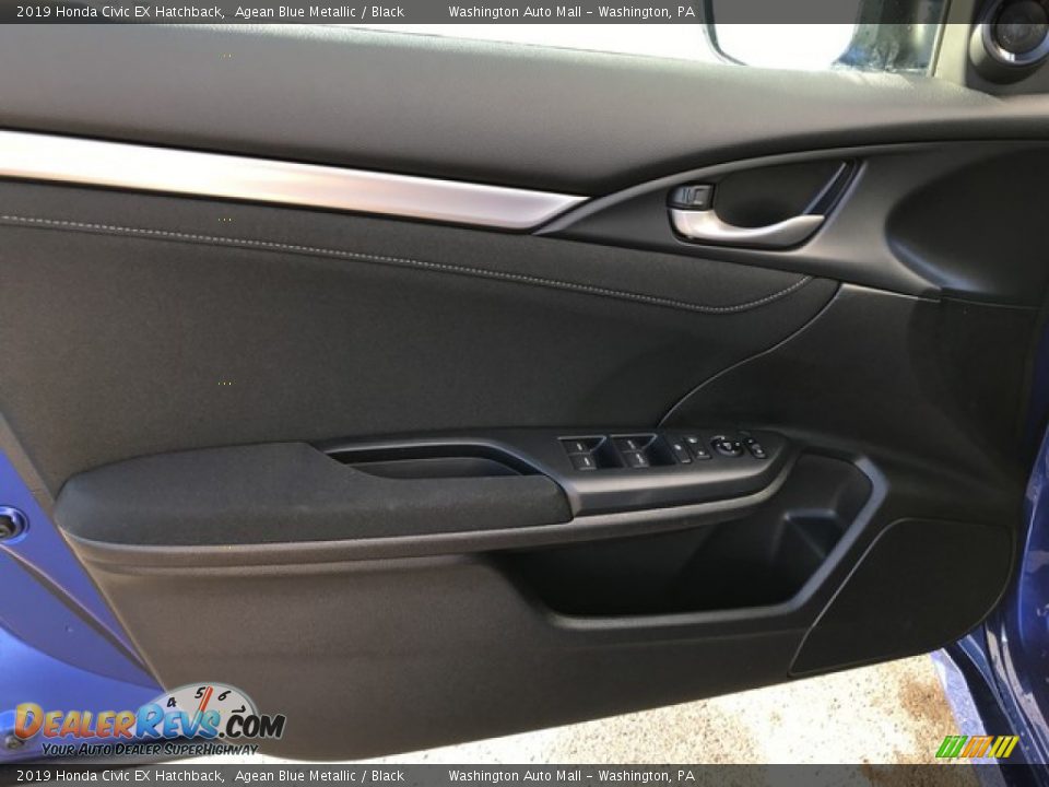 2019 Honda Civic EX Hatchback Agean Blue Metallic / Black Photo #13