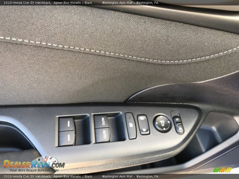 2019 Honda Civic EX Hatchback Agean Blue Metallic / Black Photo #14