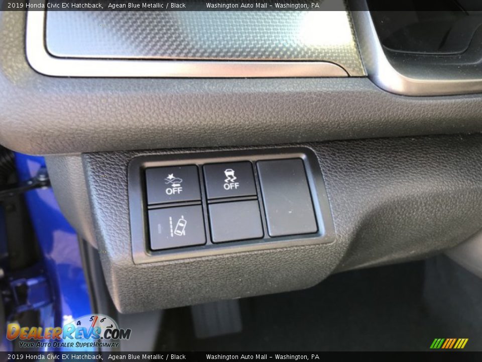 2019 Honda Civic EX Hatchback Agean Blue Metallic / Black Photo #16