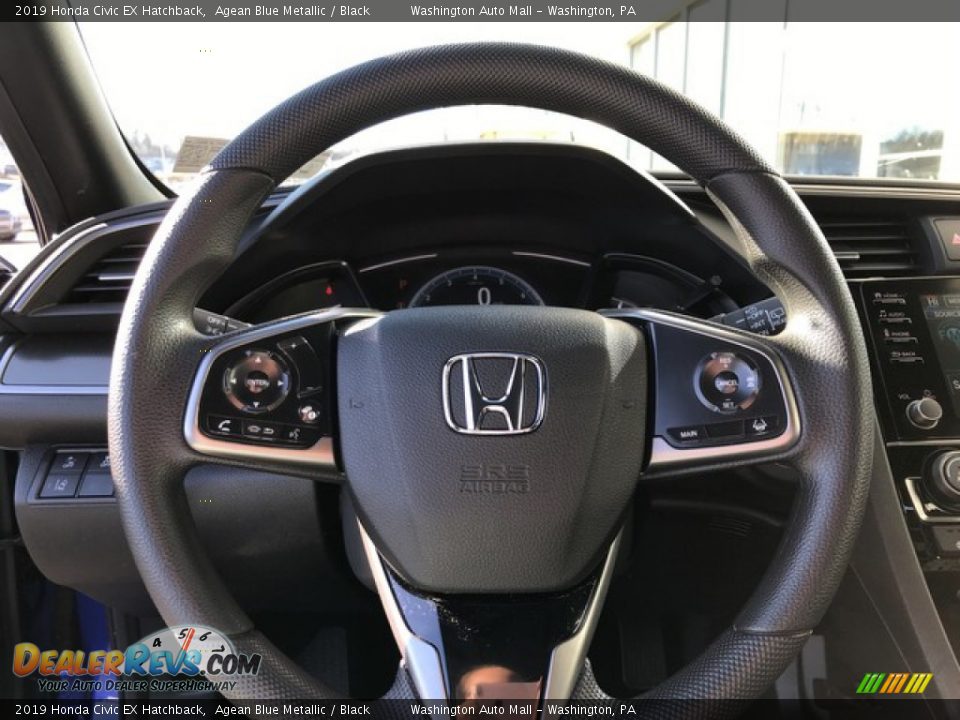 2019 Honda Civic EX Hatchback Agean Blue Metallic / Black Photo #17