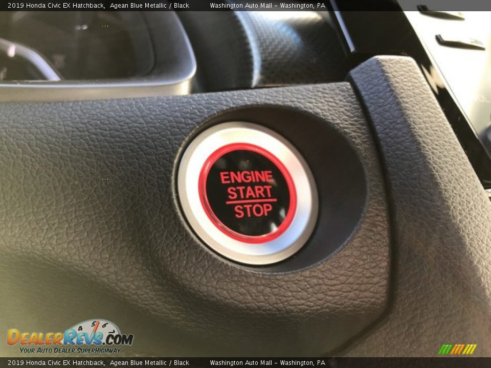 2019 Honda Civic EX Hatchback Agean Blue Metallic / Black Photo #24
