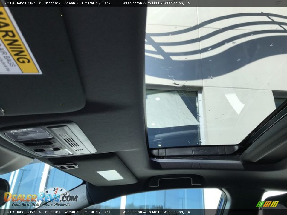 2019 Honda Civic EX Hatchback Agean Blue Metallic / Black Photo #25