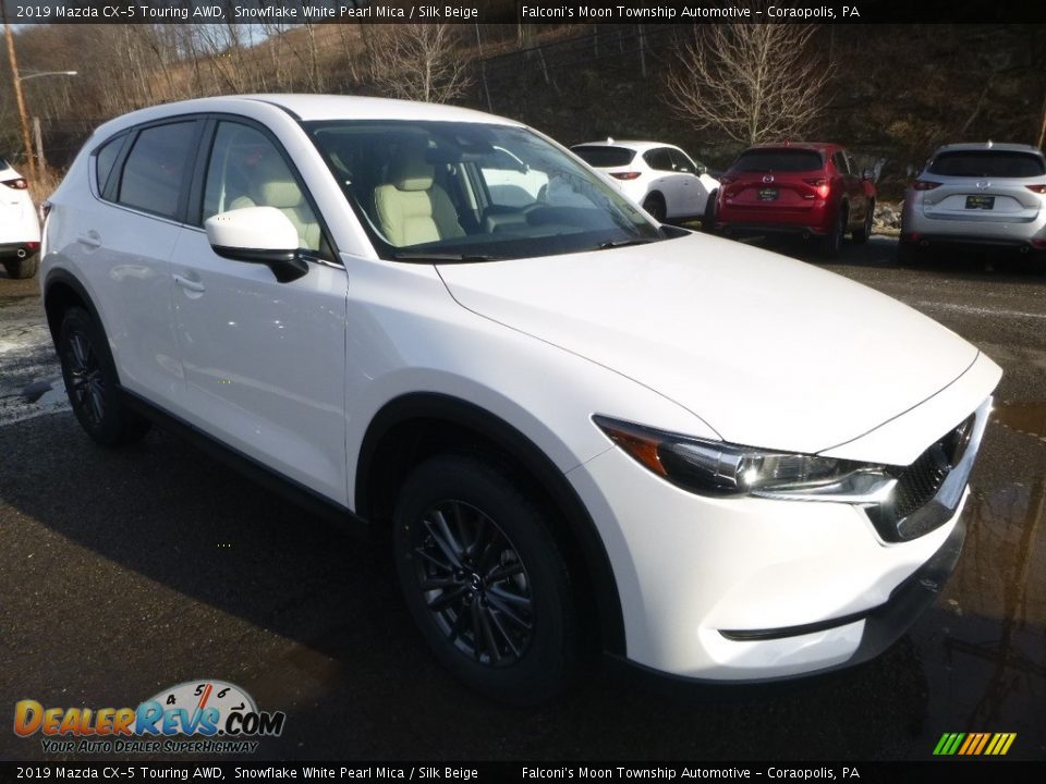 2019 Mazda CX-5 Touring AWD Snowflake White Pearl Mica / Silk Beige Photo #3