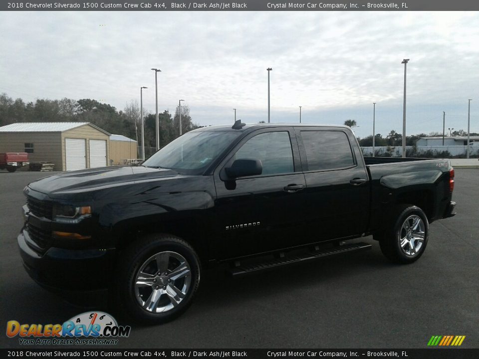 2018 Chevrolet Silverado 1500 Custom Crew Cab 4x4 Black / Dark Ash/Jet Black Photo #1