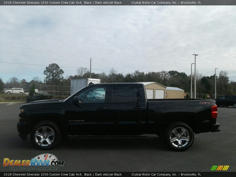 2018 Chevrolet Silverado 1500 Custom Crew Cab 4x4 Black / Dark Ash/Jet Black Photo #2
