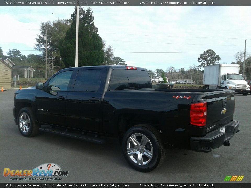 2018 Chevrolet Silverado 1500 Custom Crew Cab 4x4 Black / Dark Ash/Jet Black Photo #3